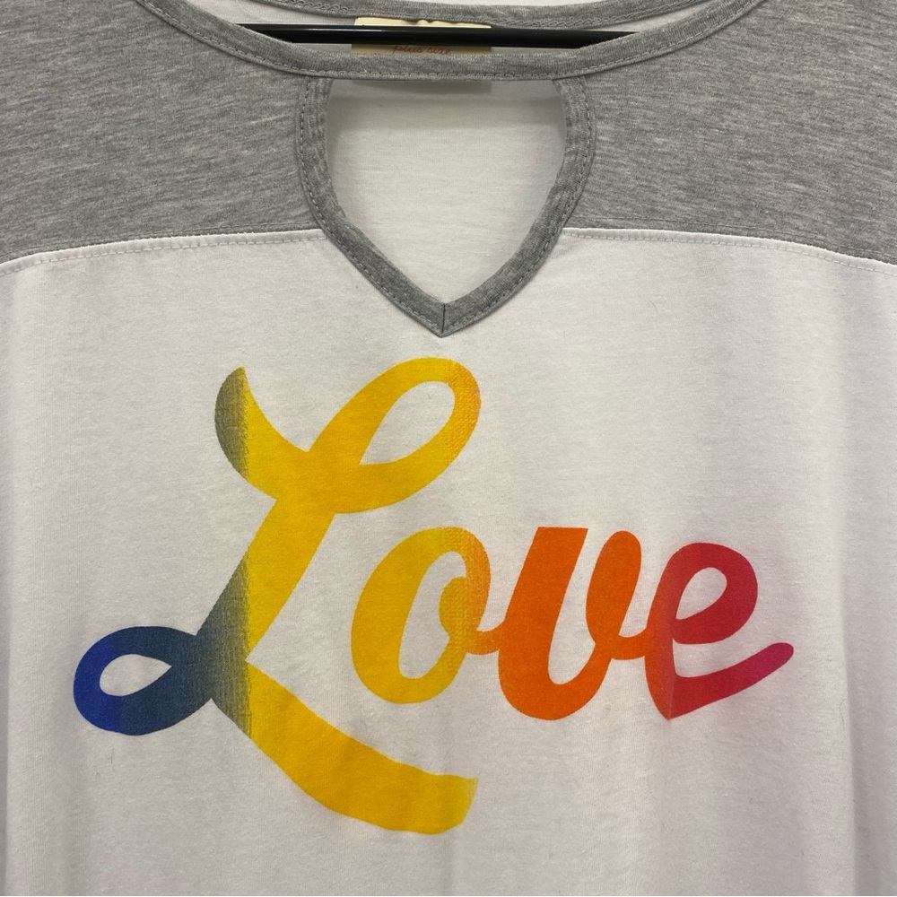 Love comfy baseball tee- cotton blend - Picture 2 of 4
